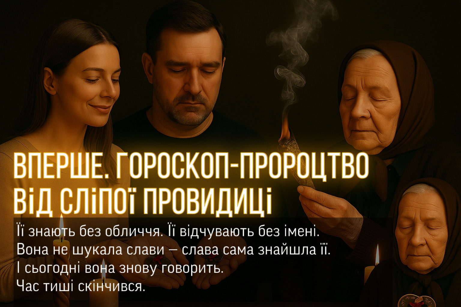 Вперше. Гороскоп‑пророцтво від Сліпої Провидиці